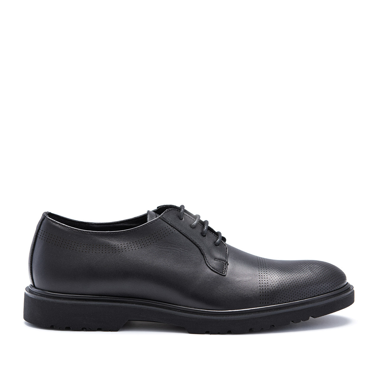 Pantofi eleganti barbati Viktor negru gravat