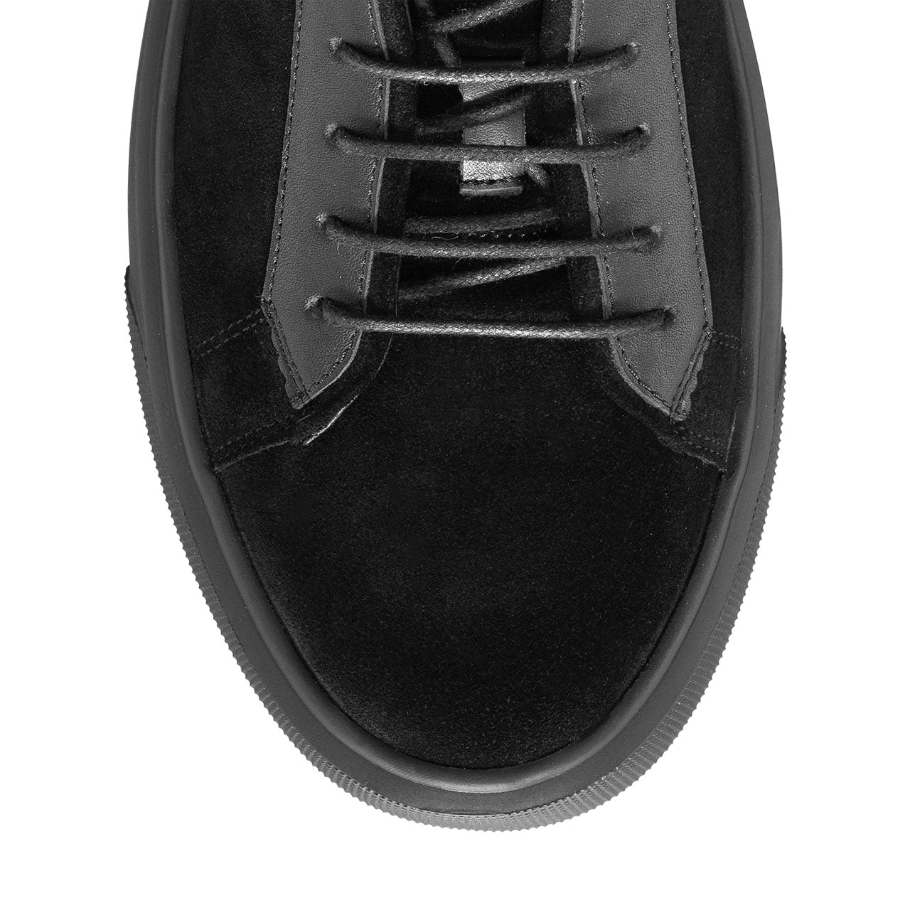 Pantofi sport barbati Saphire negru piele intoarsa