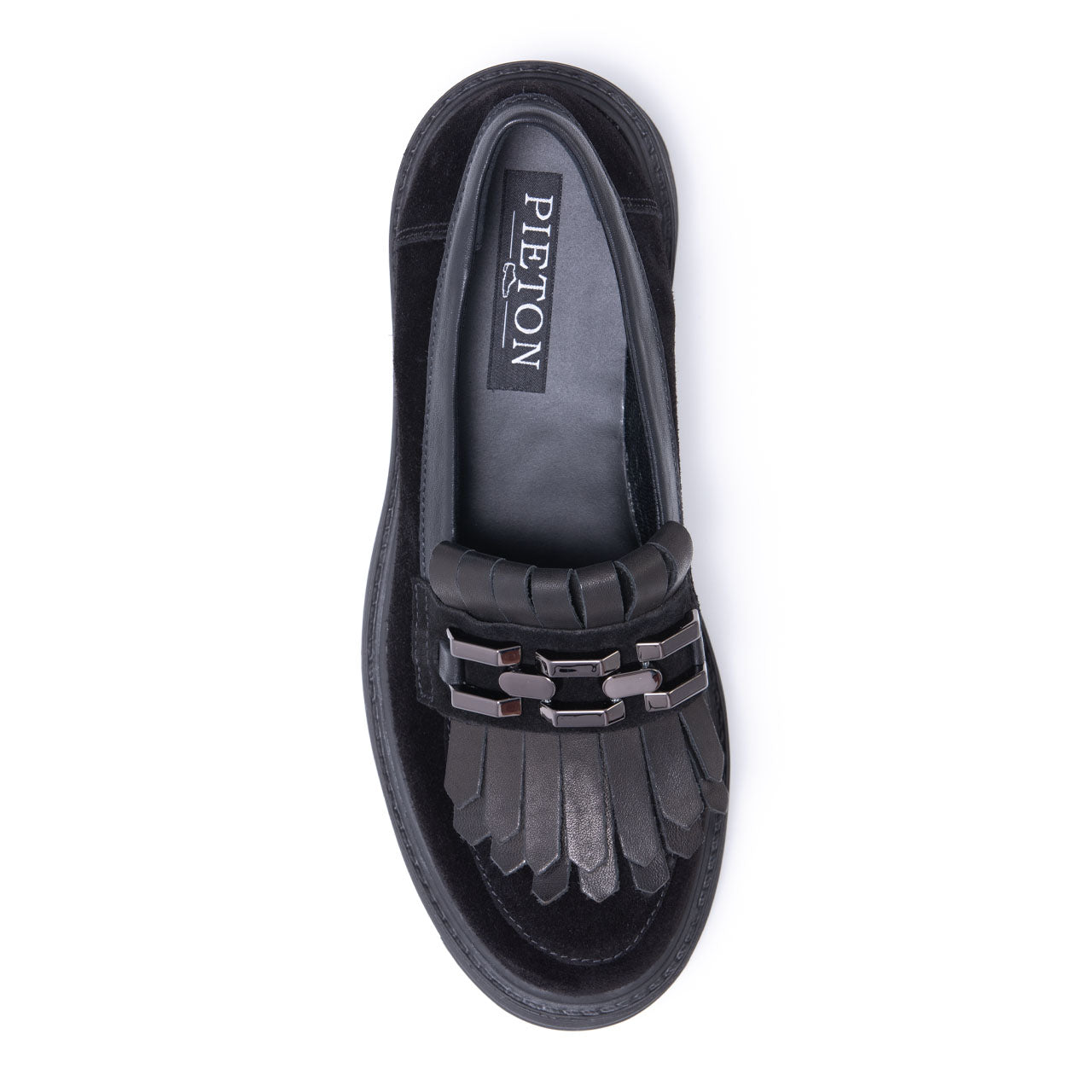 Pantofi casual dama Charm negru piele intoarsa