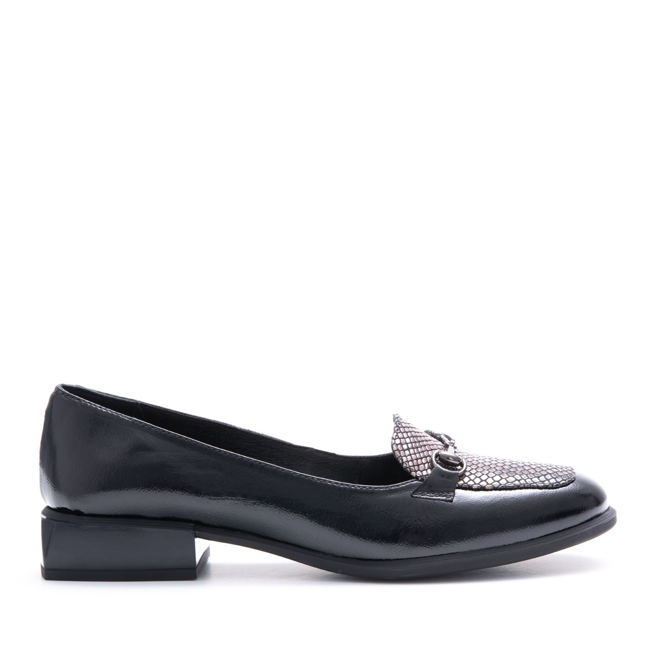 Pantofi casual dama Grace negru-croco